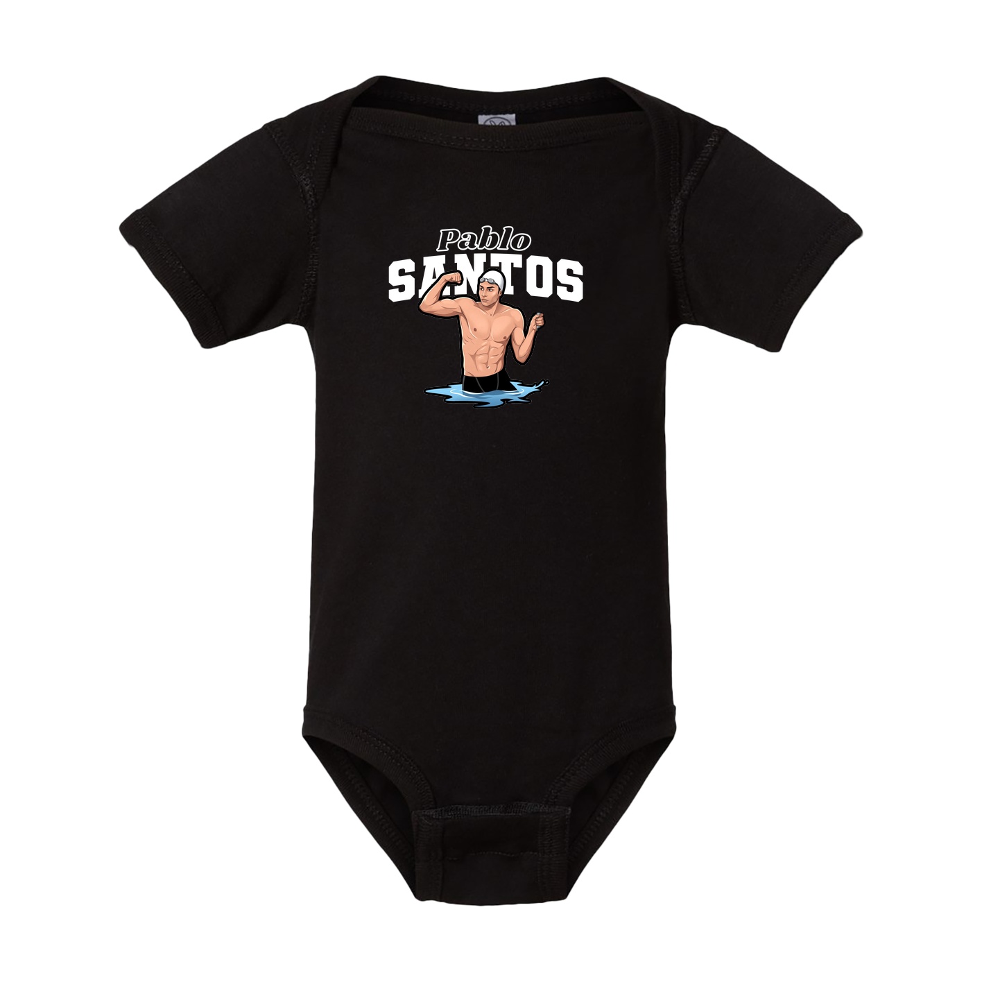 Baby Onesie — Name Arch in Black