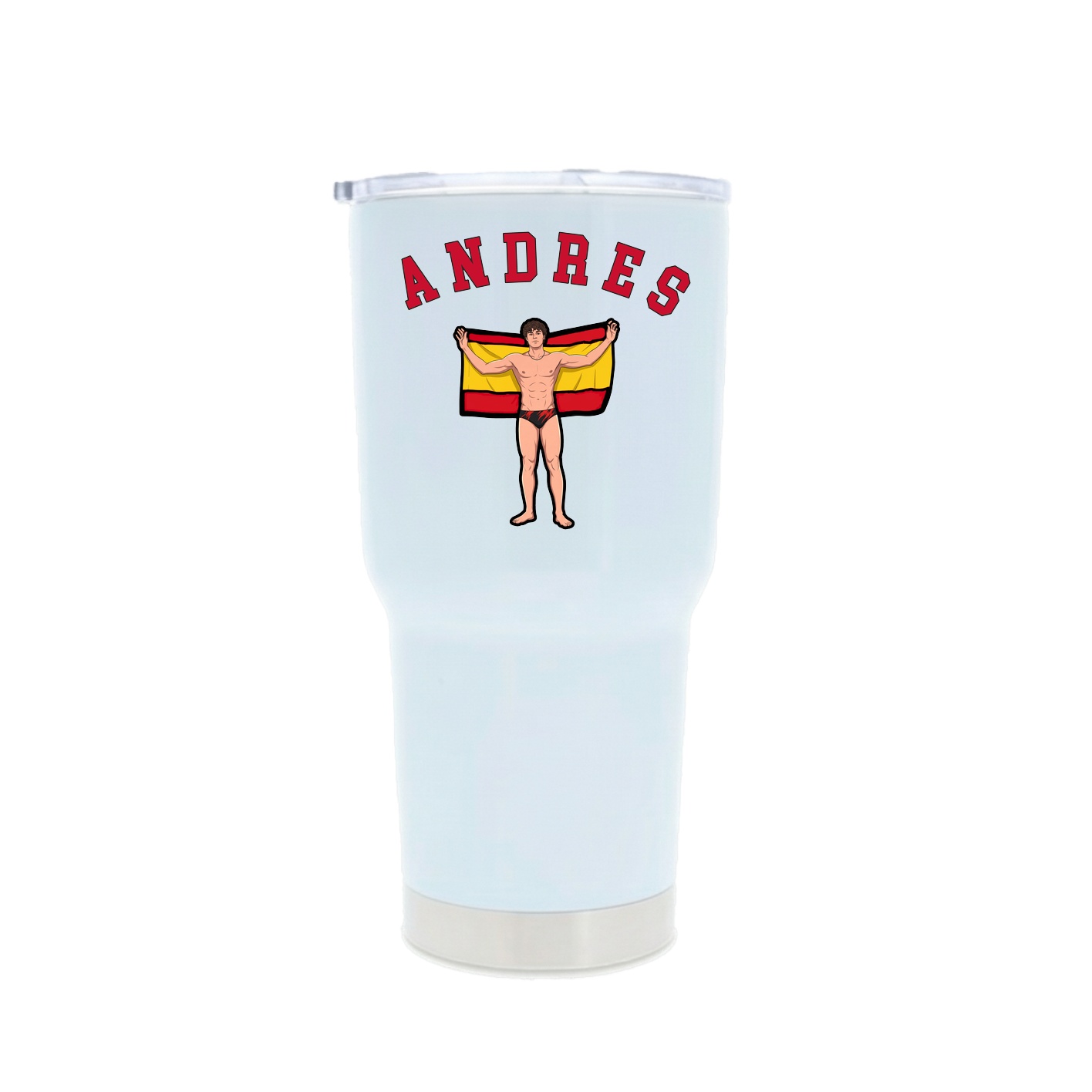 30oz Stainless Steel Tumbler — Shirsey Arch in White