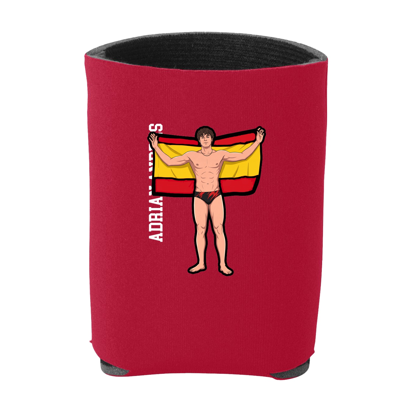 Can Holder — Name Vertical in Red