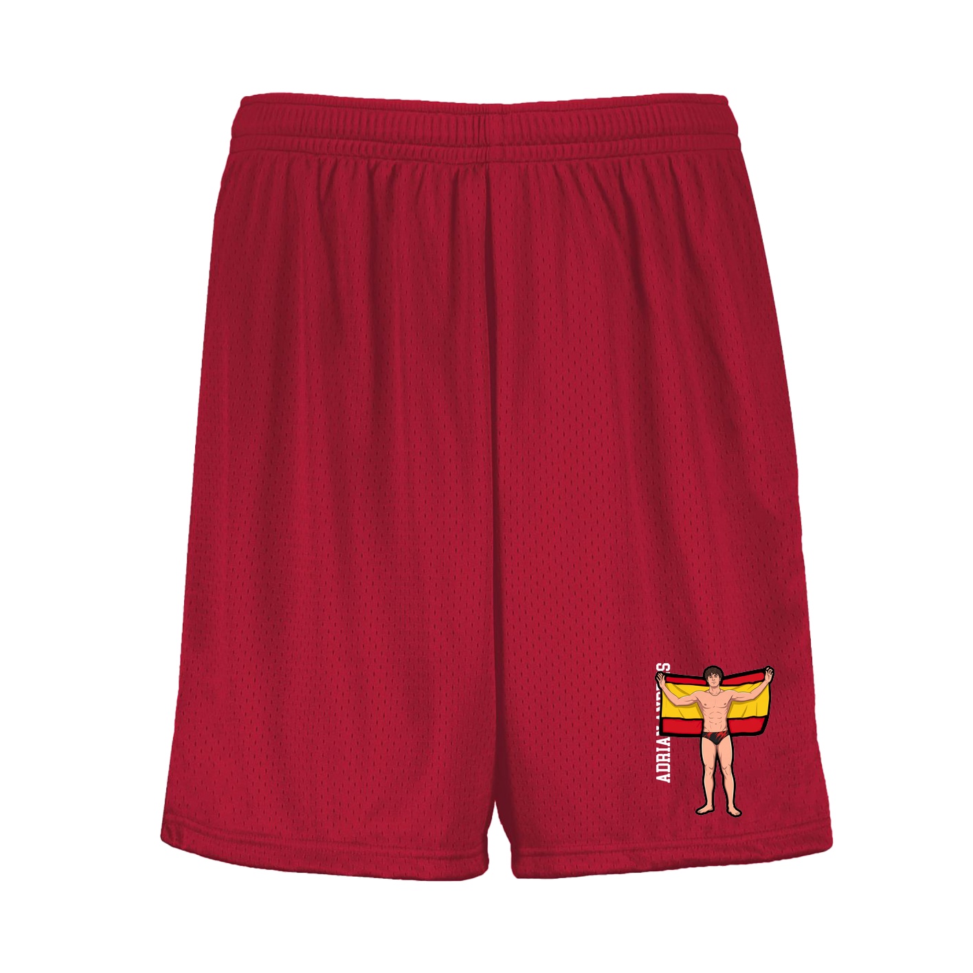 Shorts — Name Vertical in Red