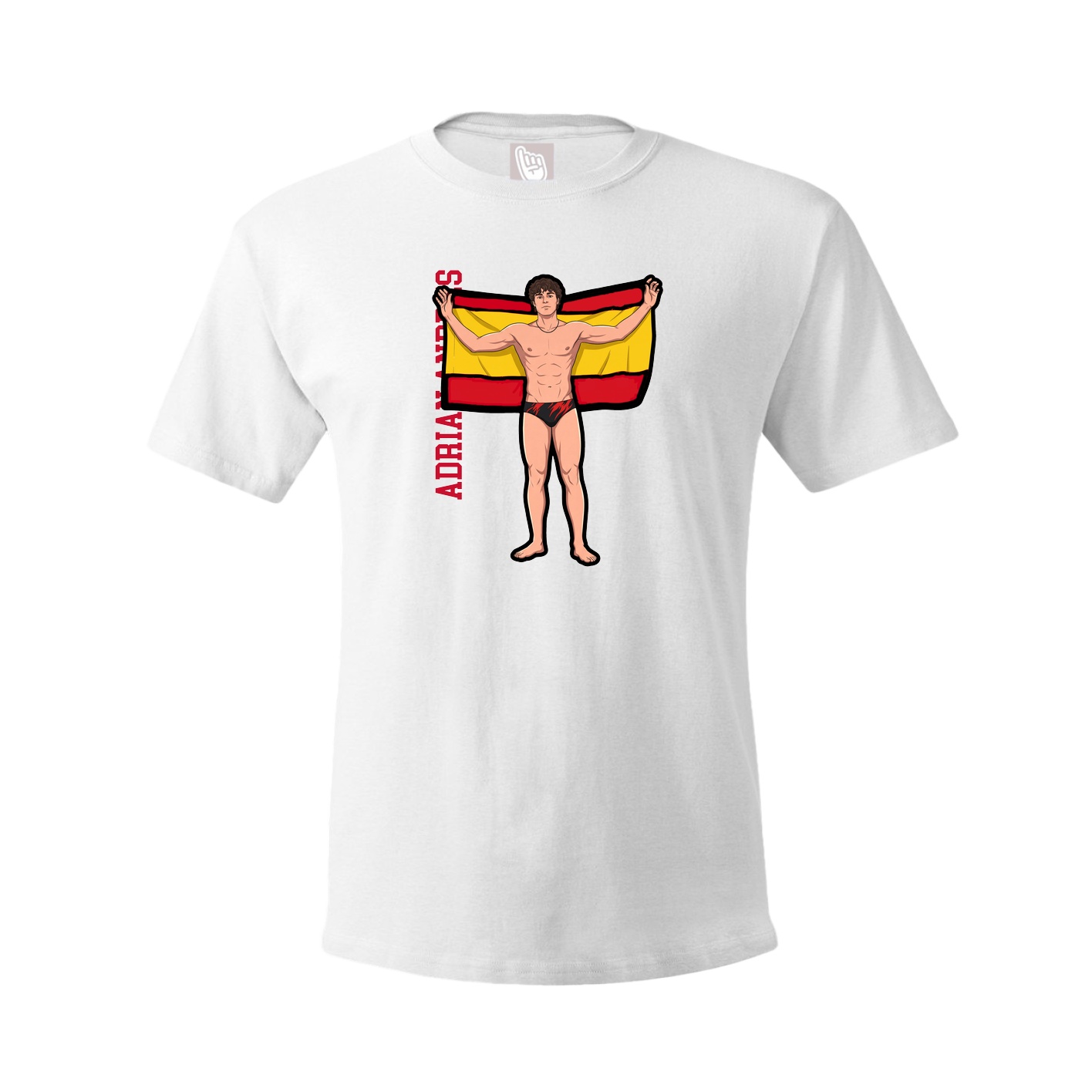 Youth Tee — Name Vertical in White