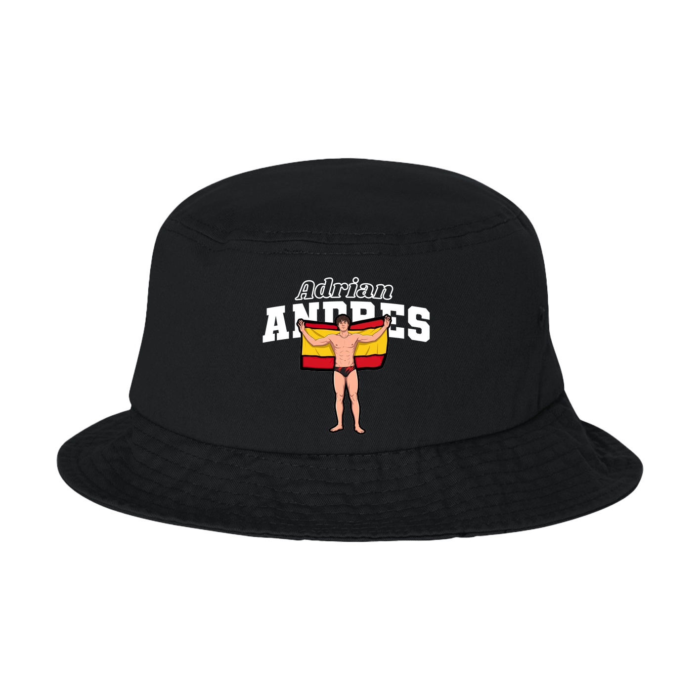 Bucket Cap — Name Arch in Black