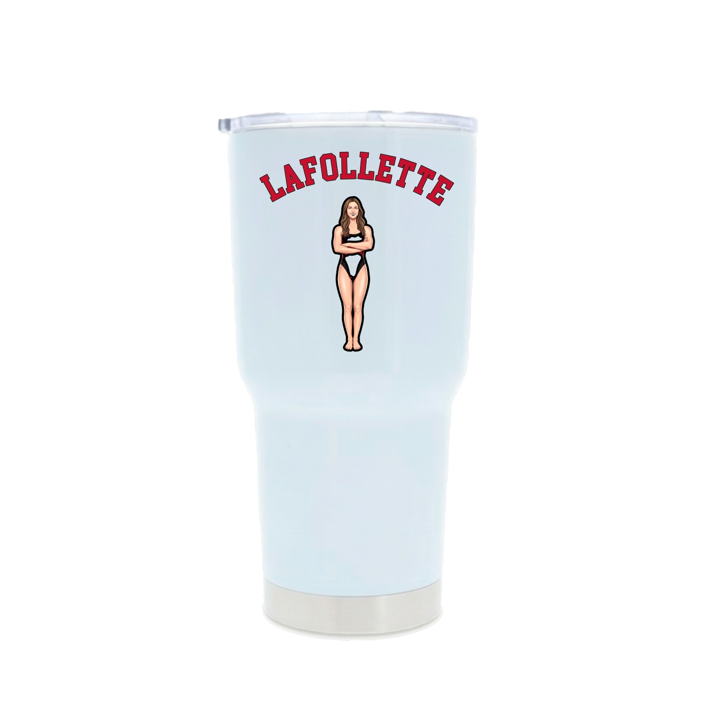30oz Stainless Steel Tumbler — Shirsey Arch in White