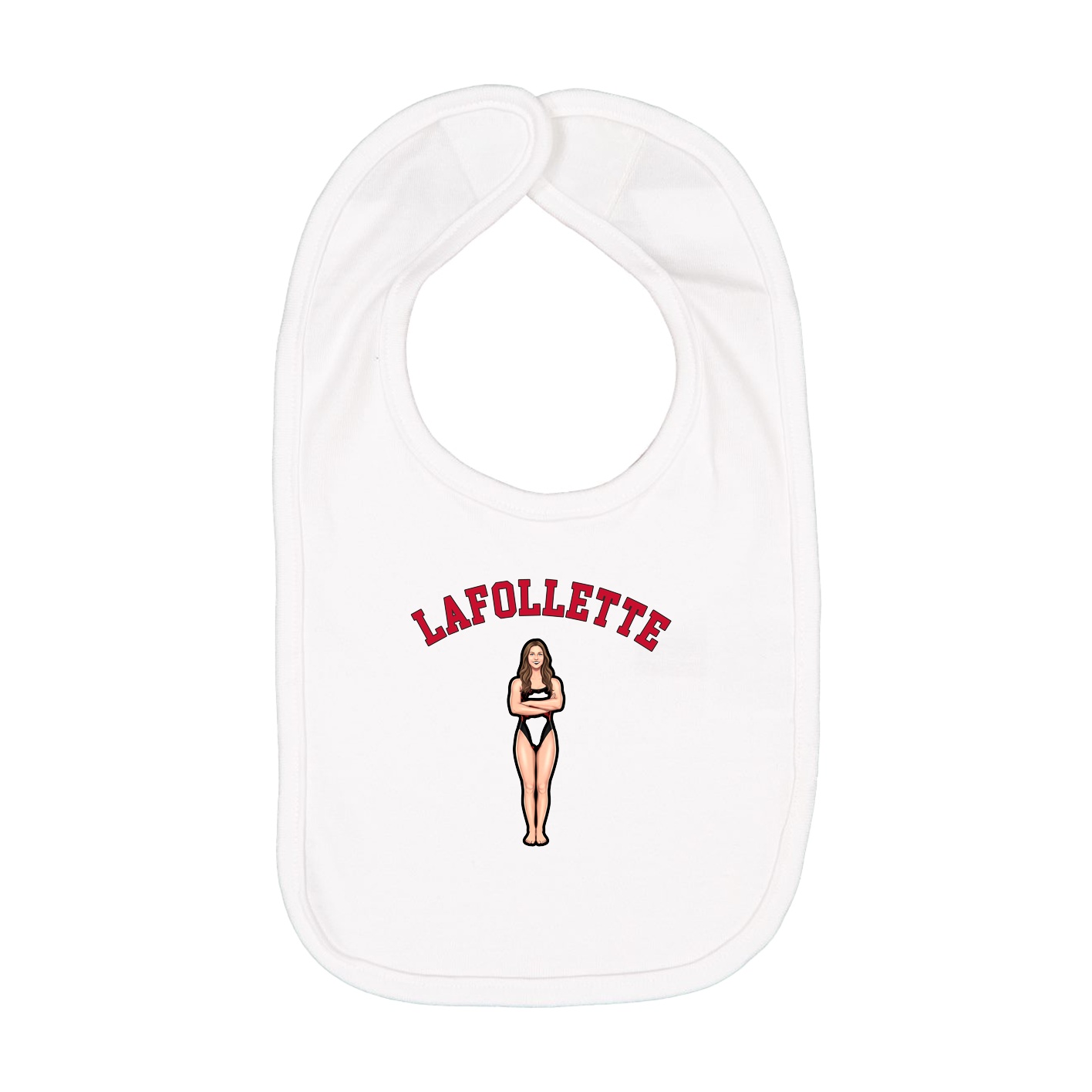 Infant Bib — Shirsey Arch in White