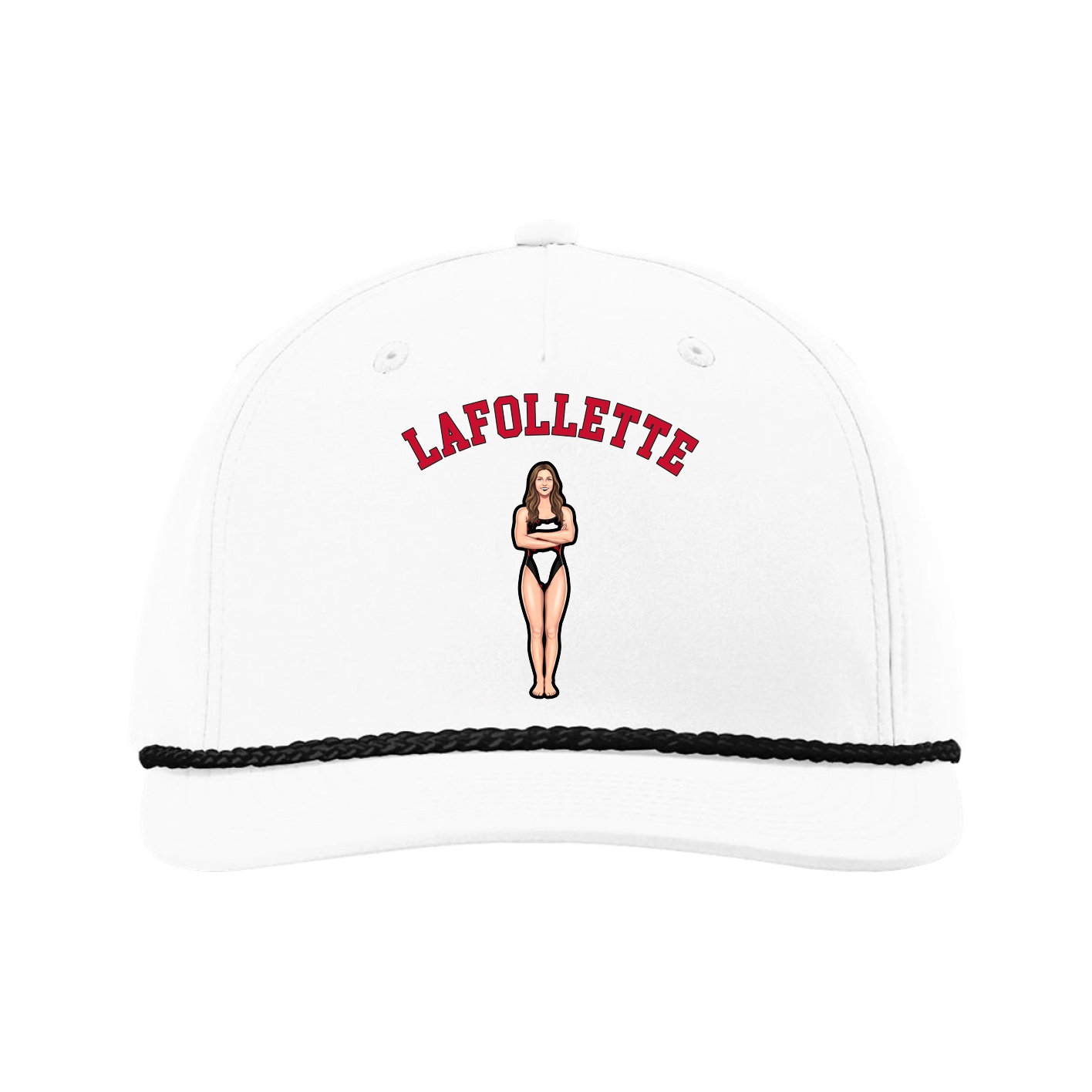 Five-Panel Classic Rope Cap — Shirsey Arch in White