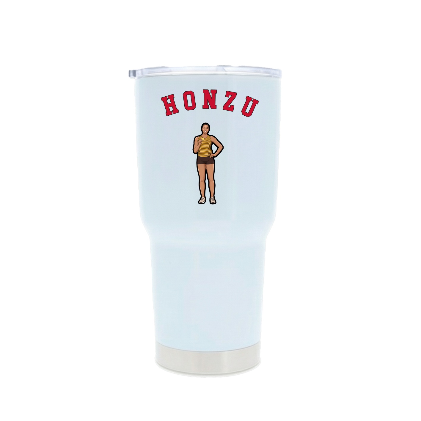 30oz Stainless Steel Tumbler — Shirsey Arch in White