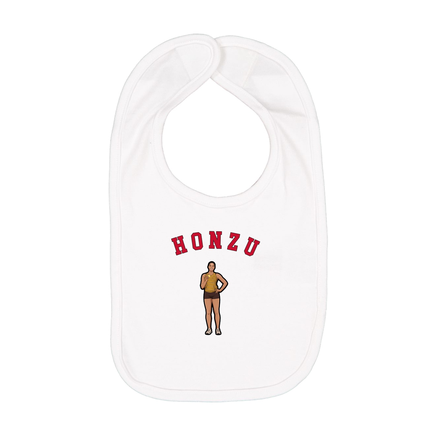 Infant Bib — Shirsey Arch in White