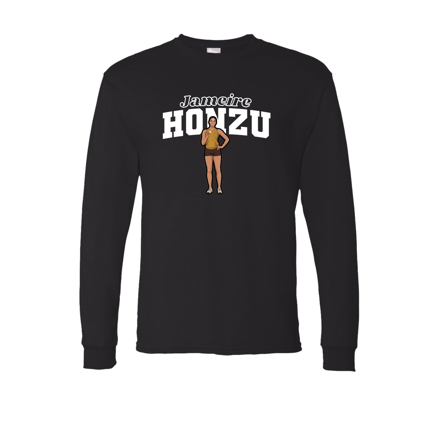 Long Sleeve Tee — Name Arch in Black
