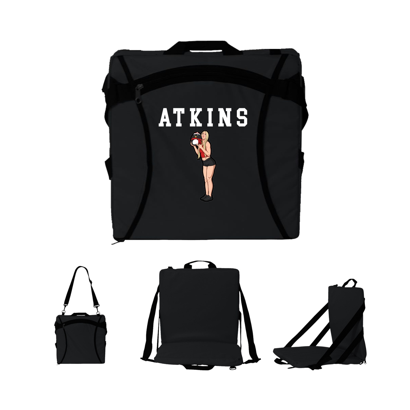 Folding Stadium Seat — Shirsey in Black