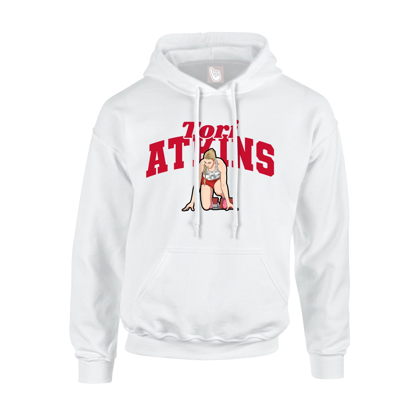Hoodie — Signature Arch in White