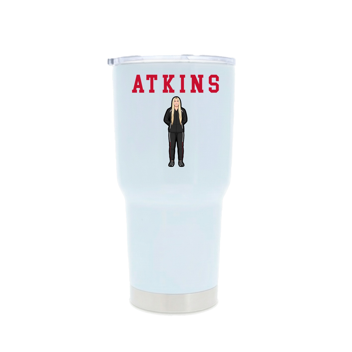 30oz Stainless Steel Tumbler — Shirsey in White