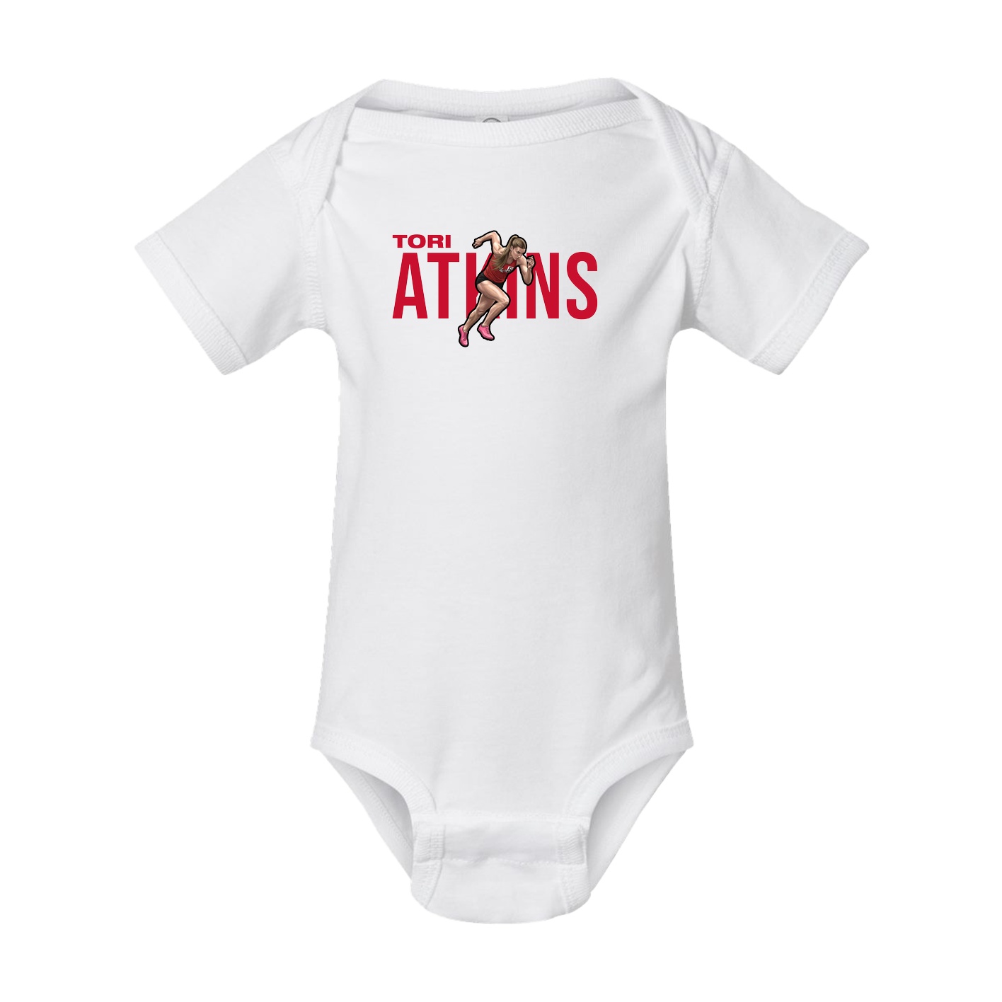 Baby Onesie — Player Name in White
