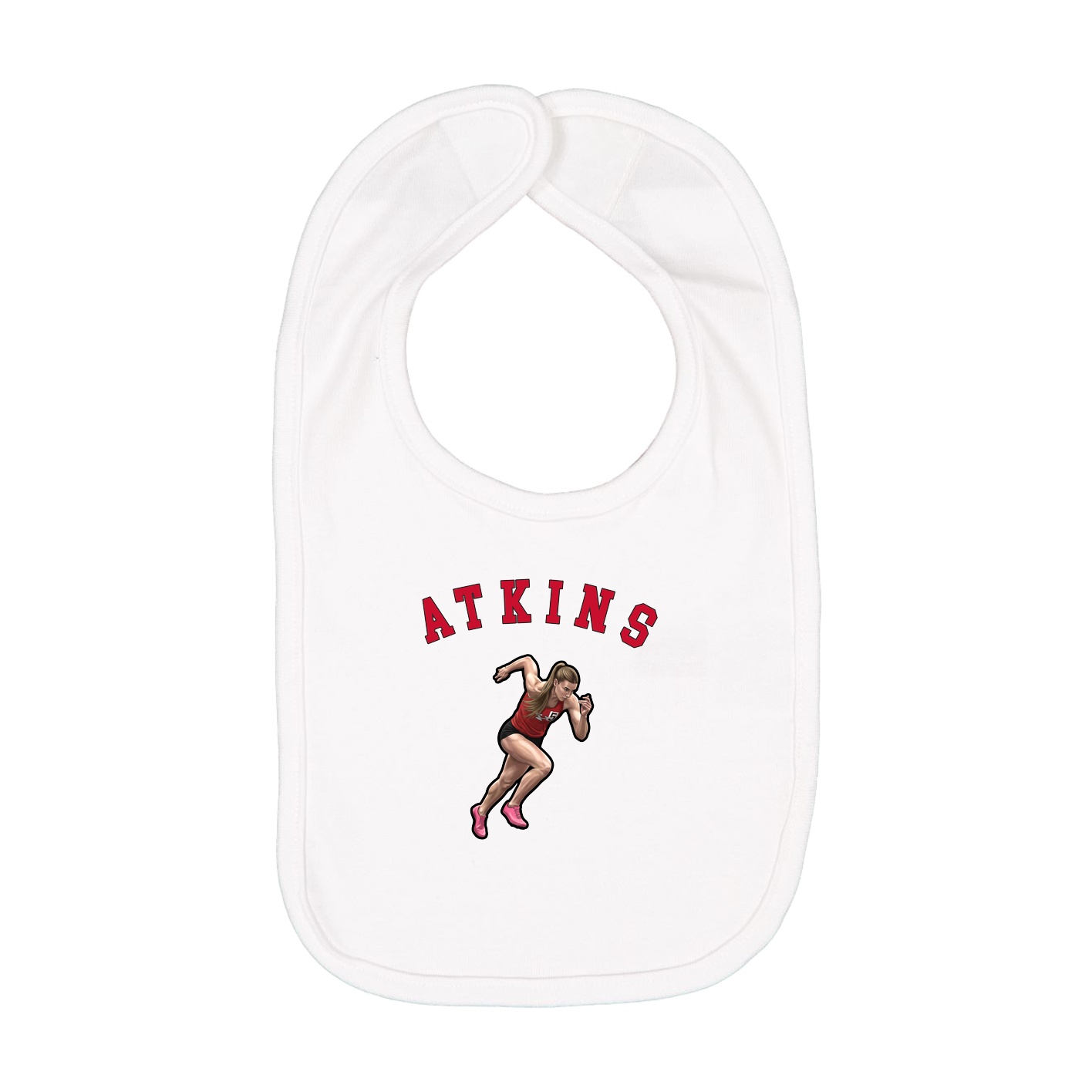 Infant Bib — Shirsey Arch in White