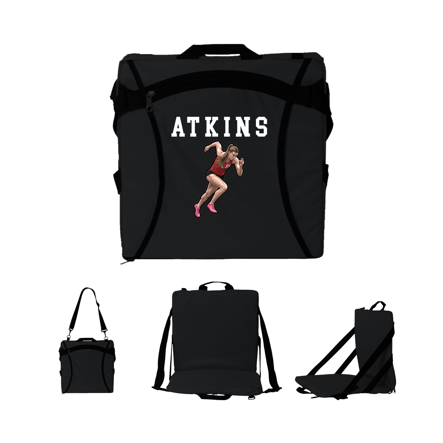 Folding Stadium Seat — Shirsey in Black