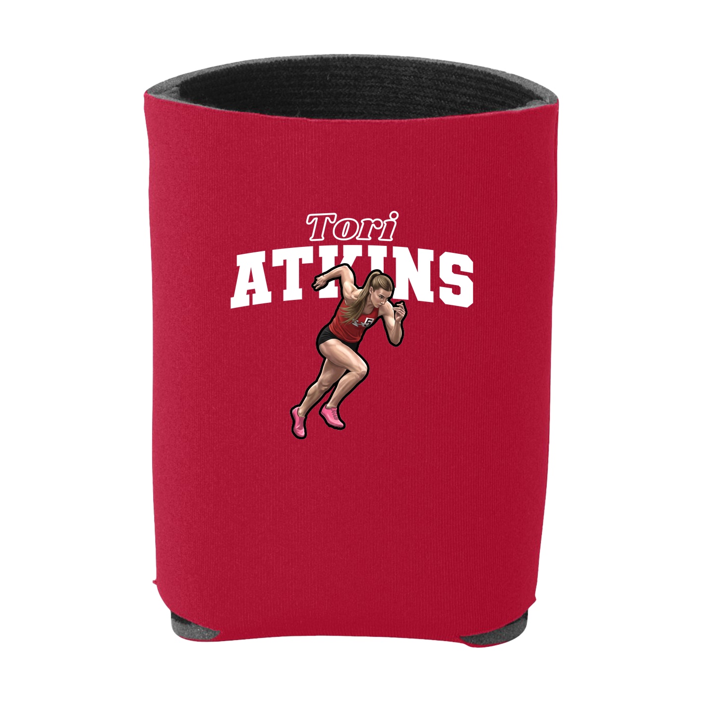 Can Holder — Name Arch in Red