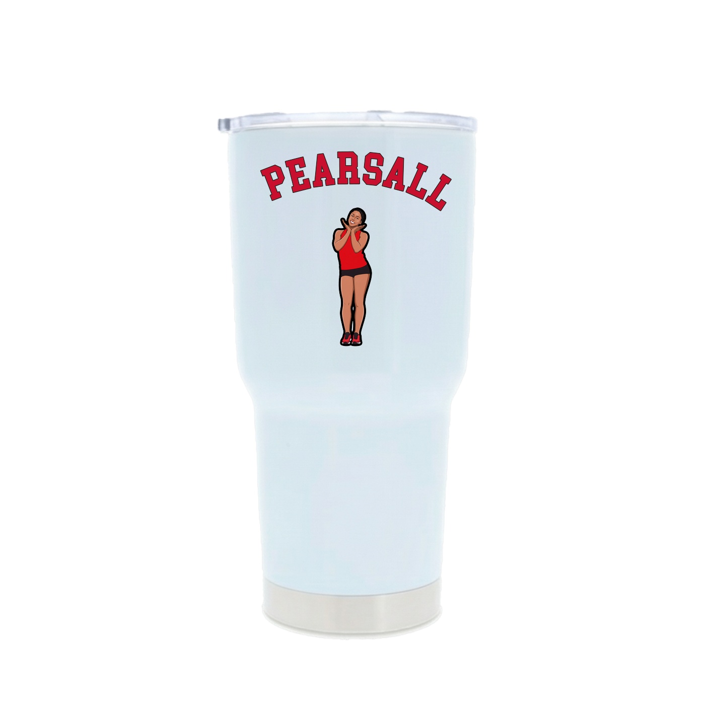 30oz Stainless Steel Tumbler — Shirsey Arch in White