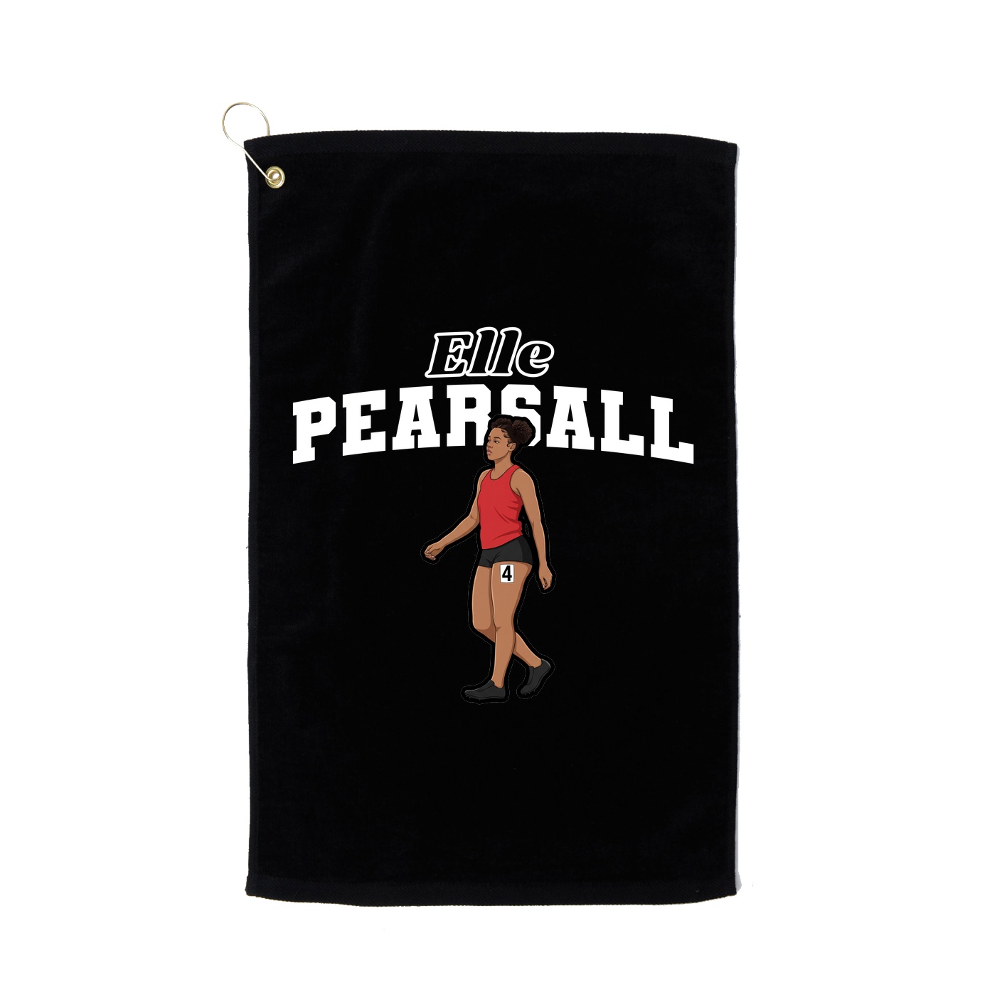 Golf Towel — Name Arch in Black