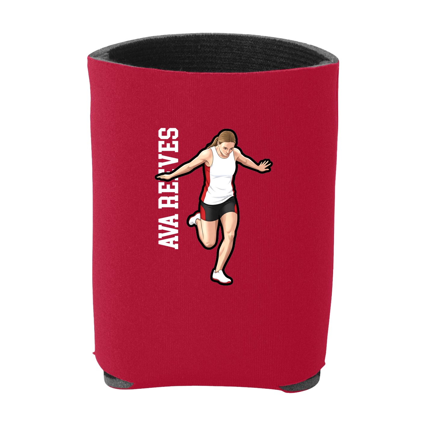 Can Holder — Name Vertical in Red