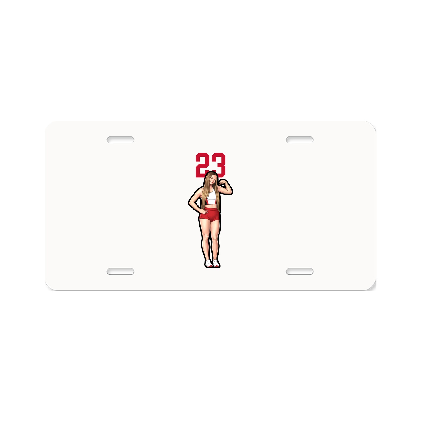 License Plate — Number Top in Classic