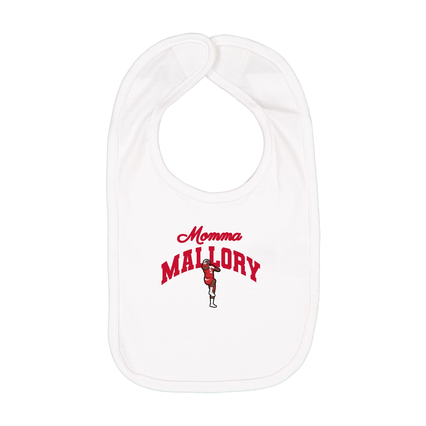 Infant Bib — Mothers Day Arch in White