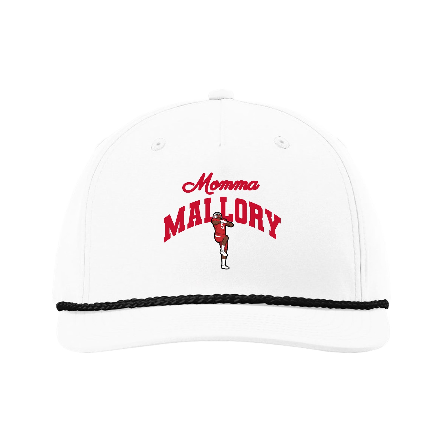 Five-Panel Classic Rope Cap — Mothers Day Arch in White
