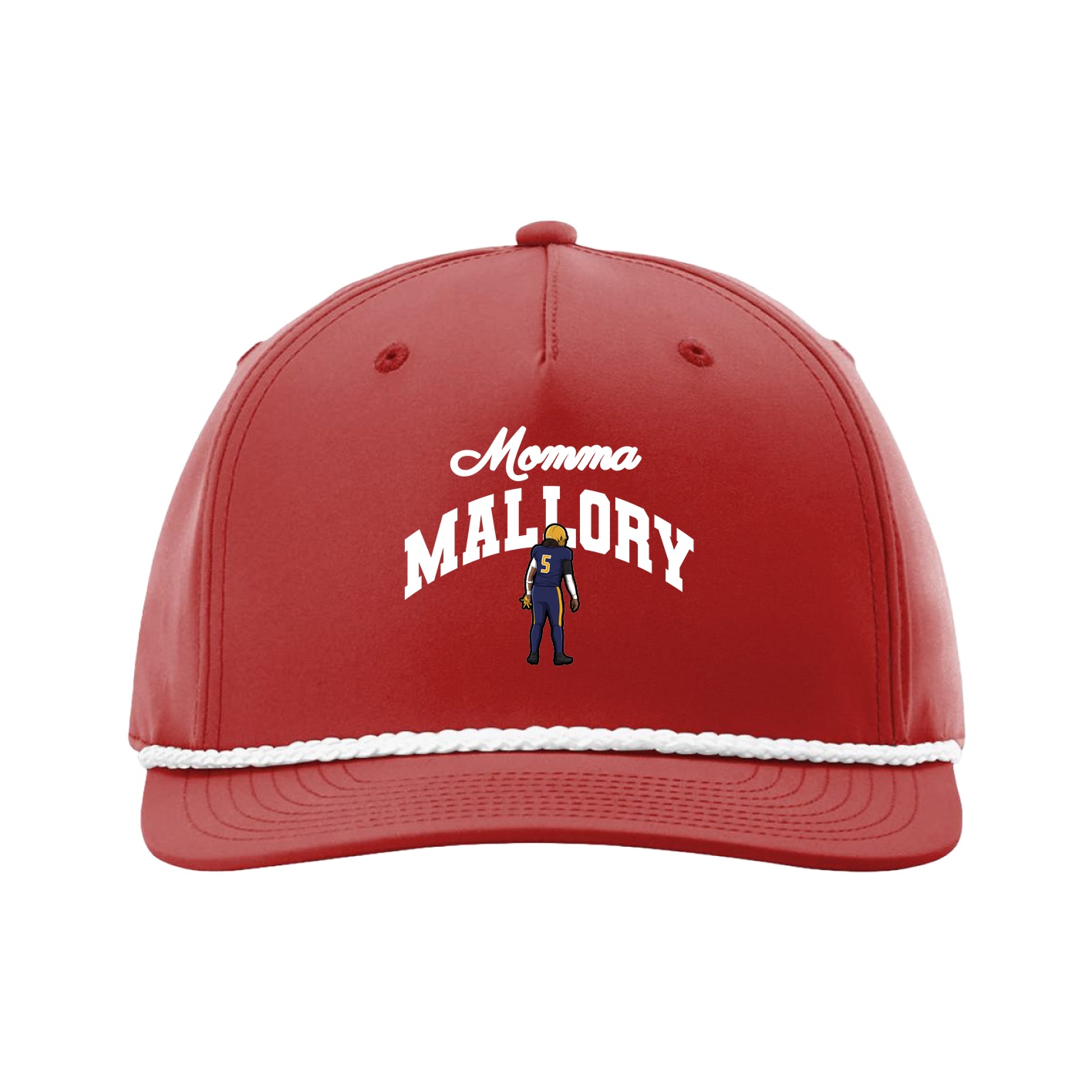 Five-Panel Classic Rope Cap — Mothers Day Arch in Red