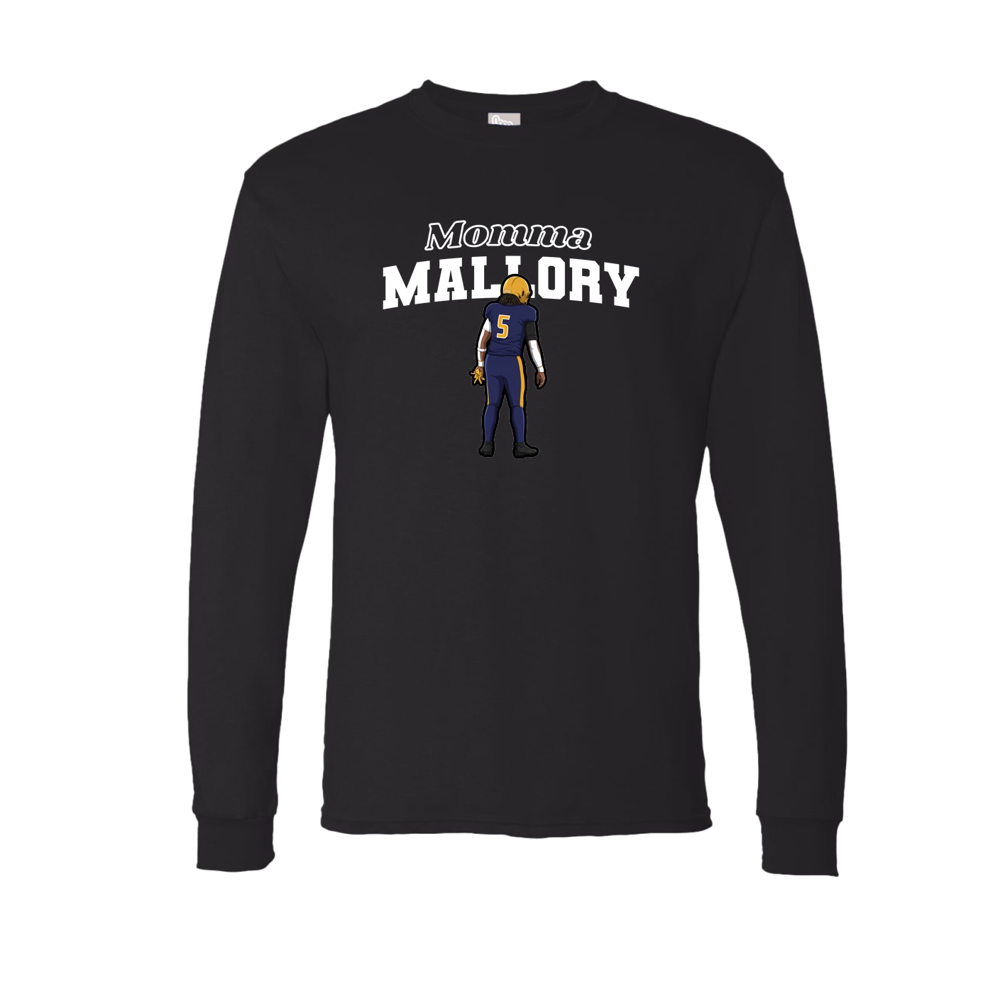 Long Sleeve Tee — Mothers Day Block in Black