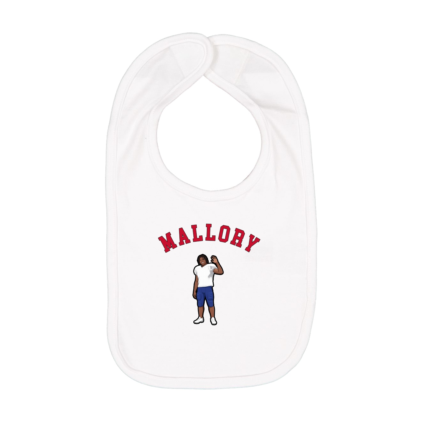 Infant Bib — Shirsey Arch in White