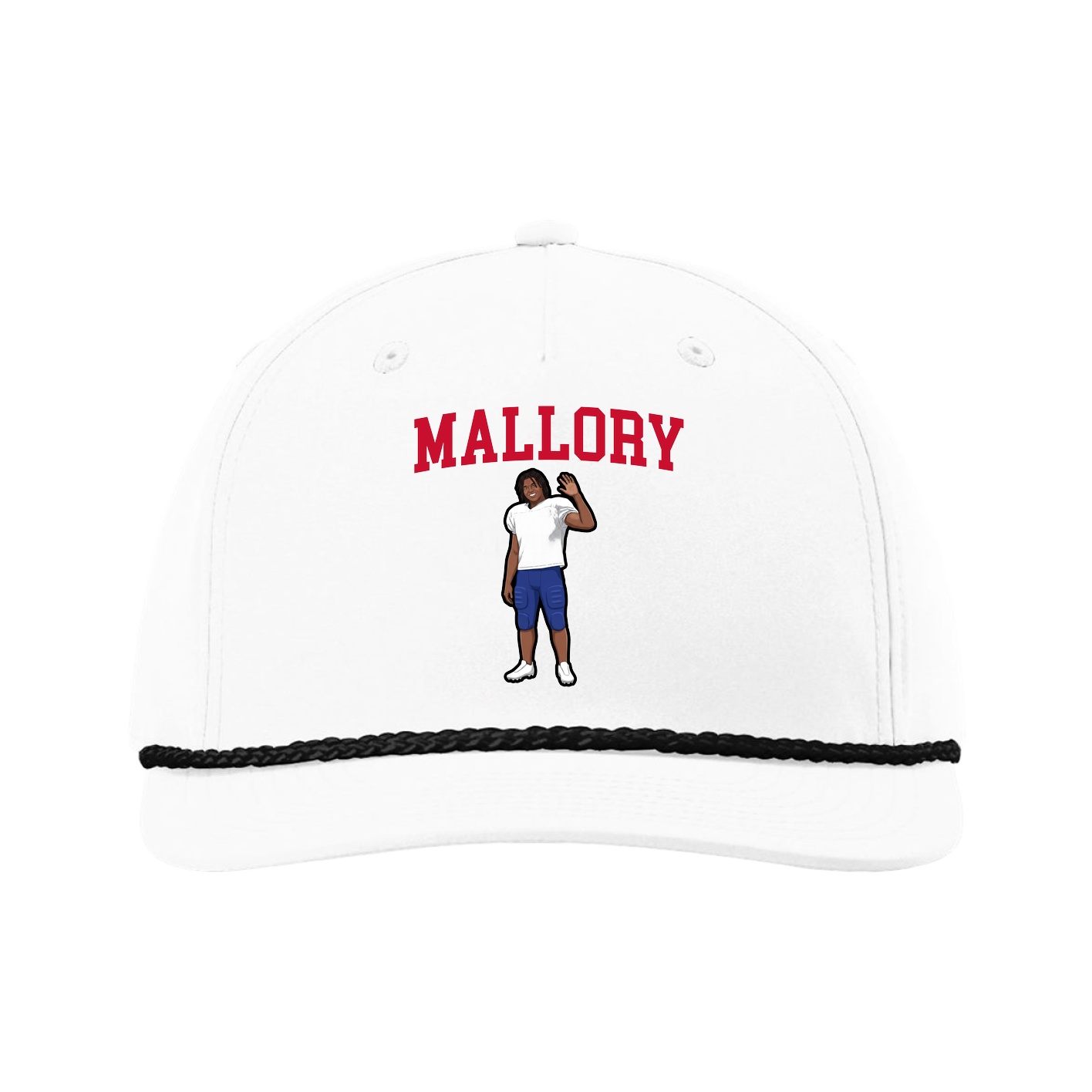 Five-Panel Classic Rope Cap — Shirsey in White