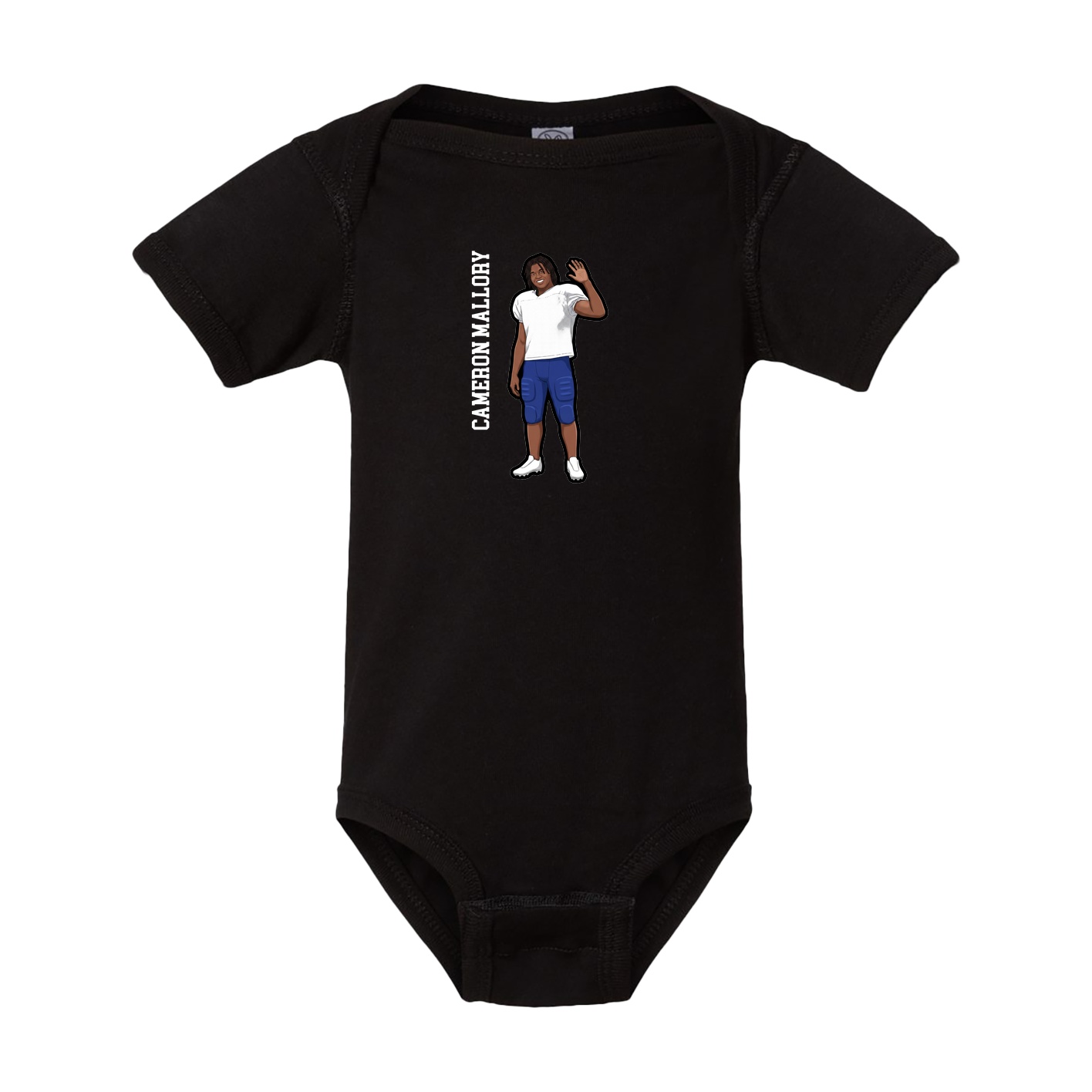 Baby Onesie — Name Vertical in Black