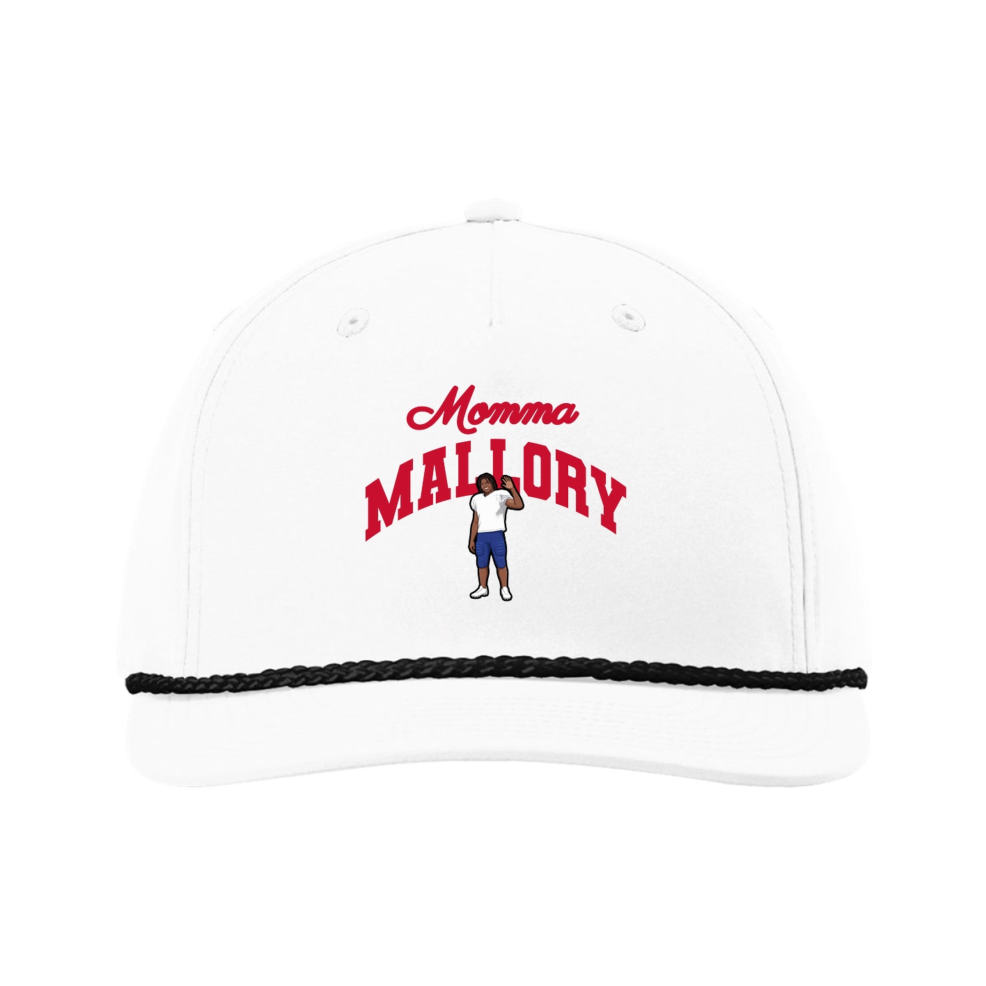 Five-Panel Classic Rope Cap — Mothers Day Arch in White