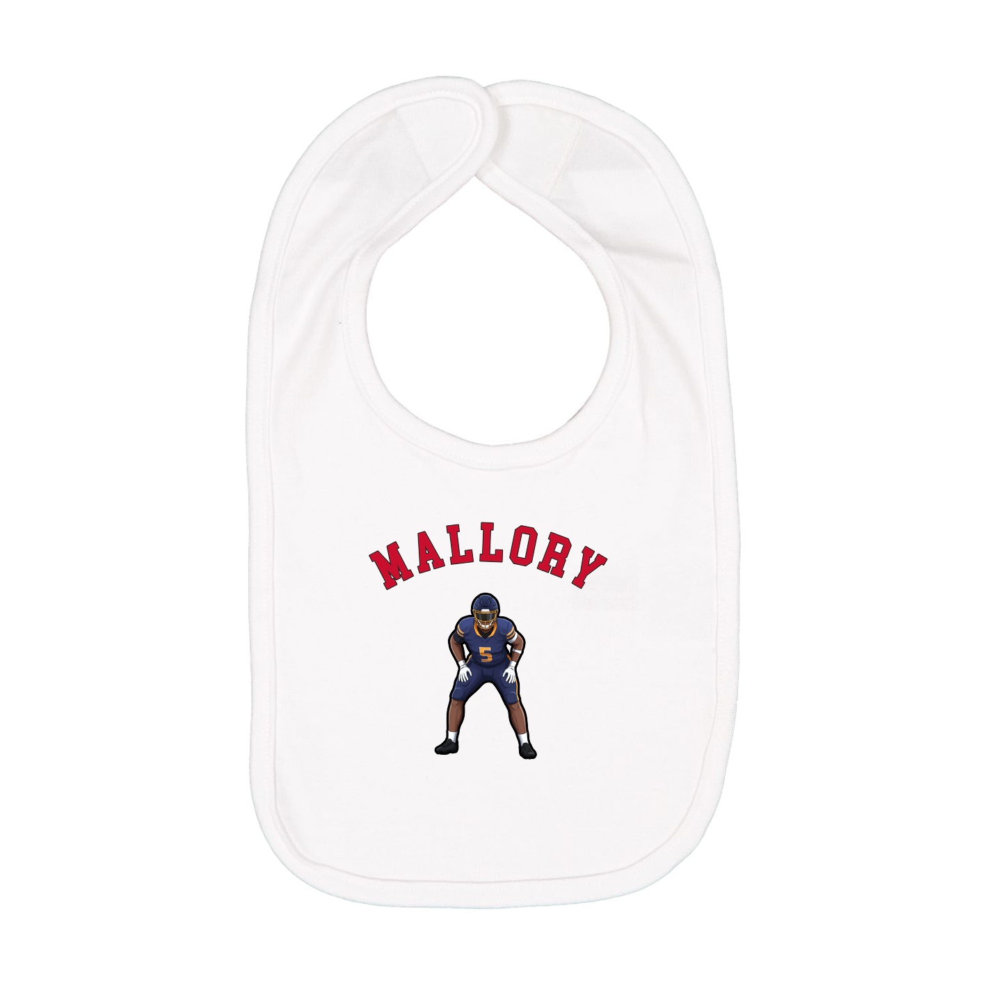 Infant Bib — Shirsey Arch in White