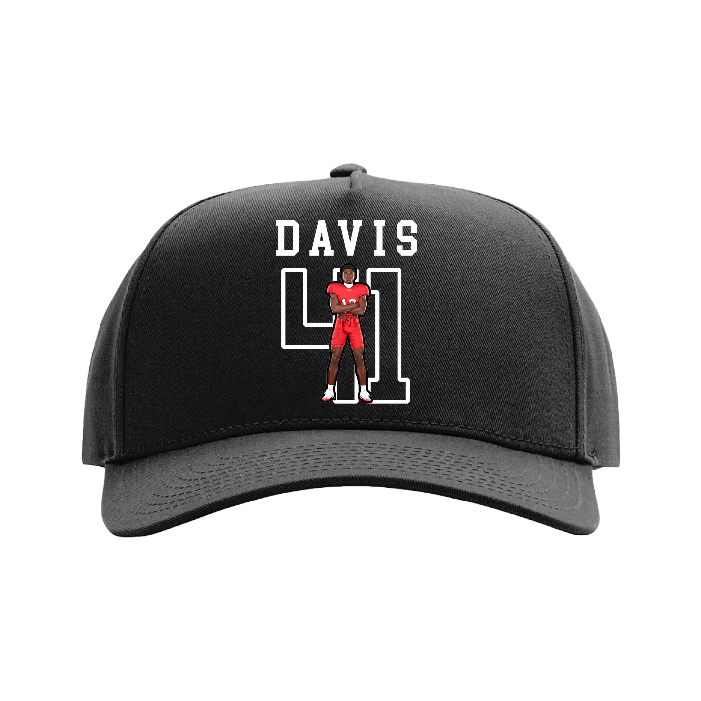 Full Fabric Five-Panel Champ Cap — Shirsey in Black
