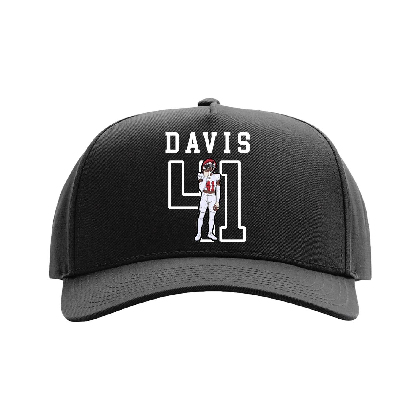 Full Fabric Five-Panel Champ Cap — Shirsey in Black