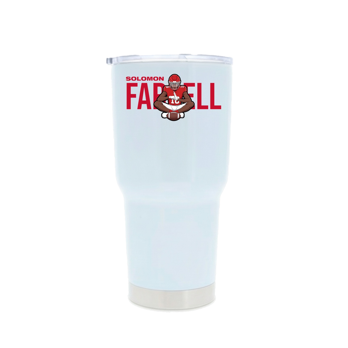30oz Stainless Steel Tumbler — Player Name in White