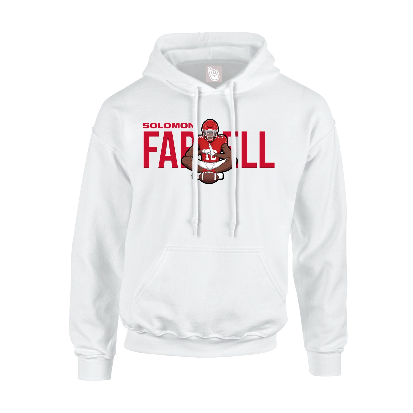 Youth Hoodie — Player Name in White