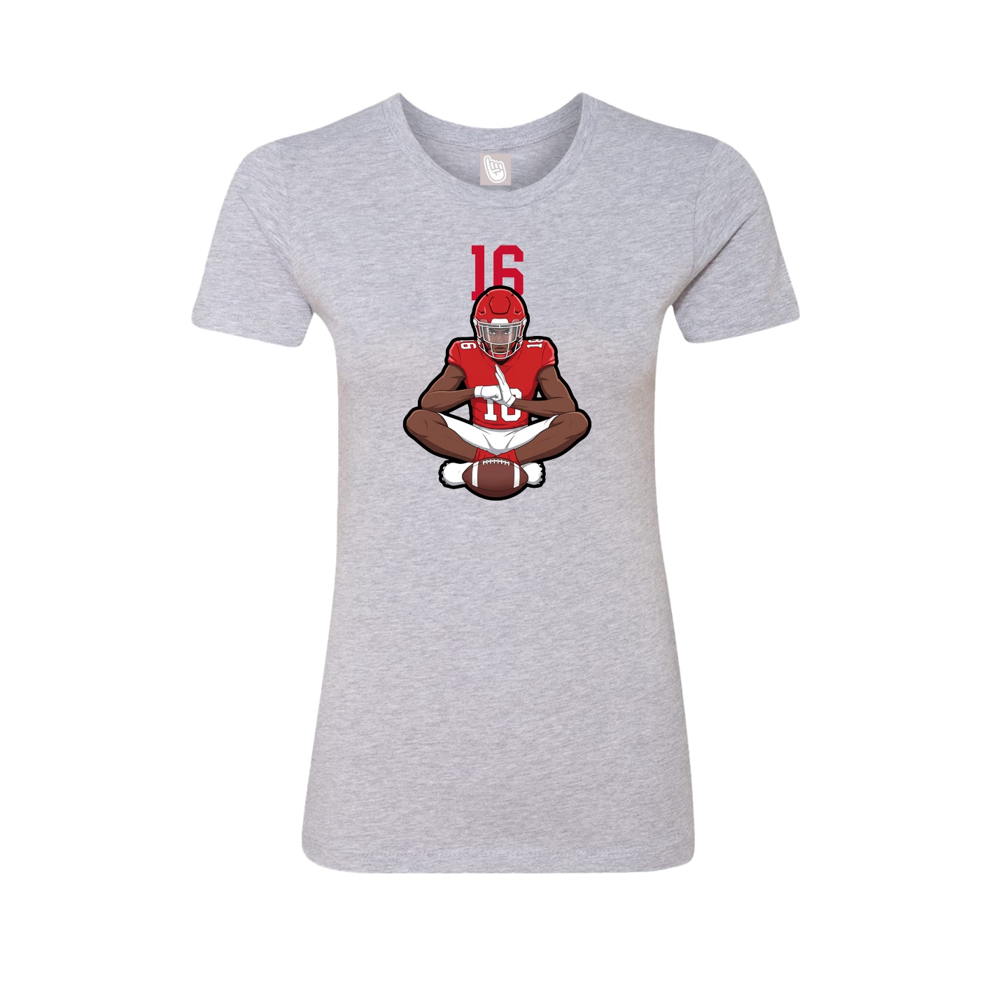 Womens Tee — Number Top in Grey