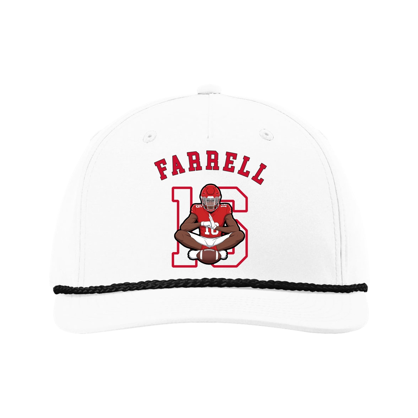 Five-Panel Classic Rope Cap — Shirsey Arch in White