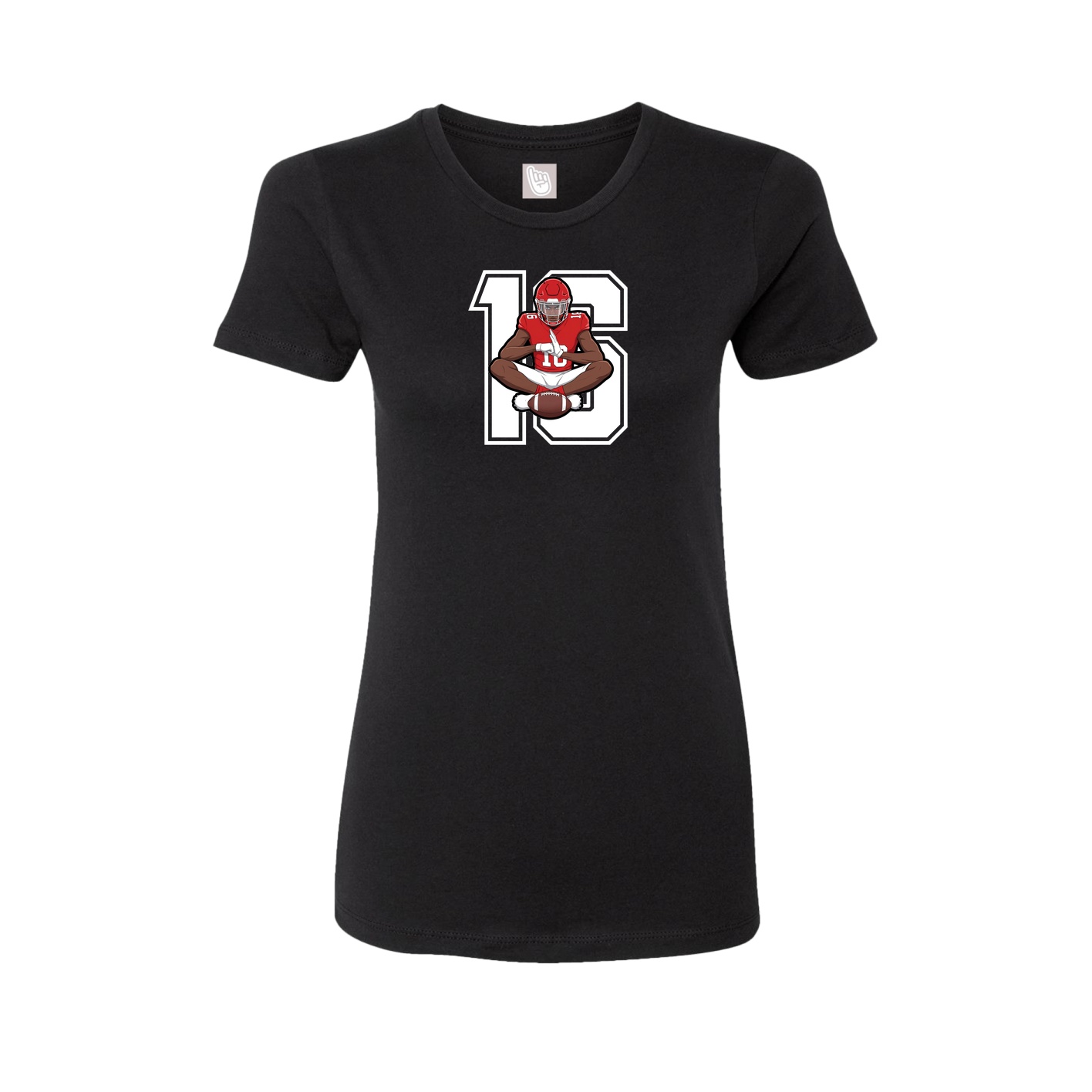 Womens Tee — Number in Black