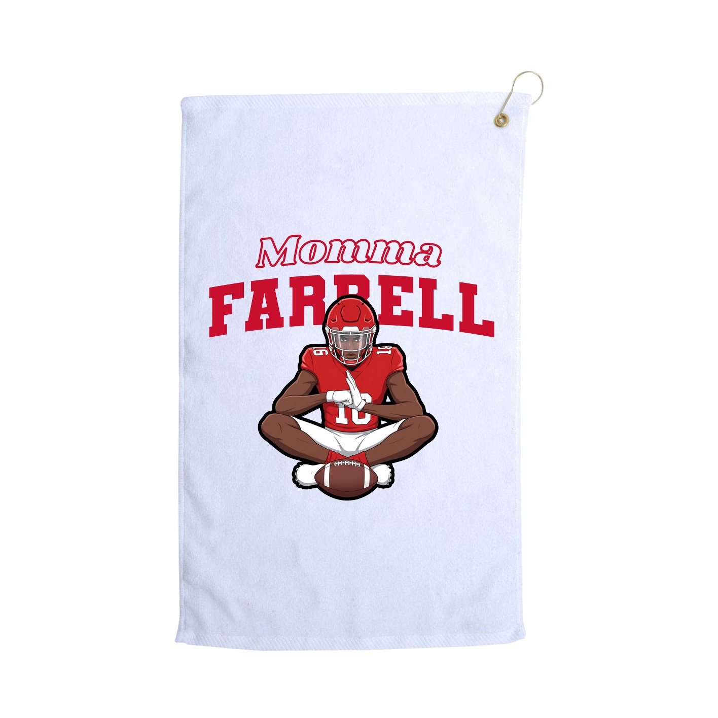 Golf Towel — Mothers Day Block in White