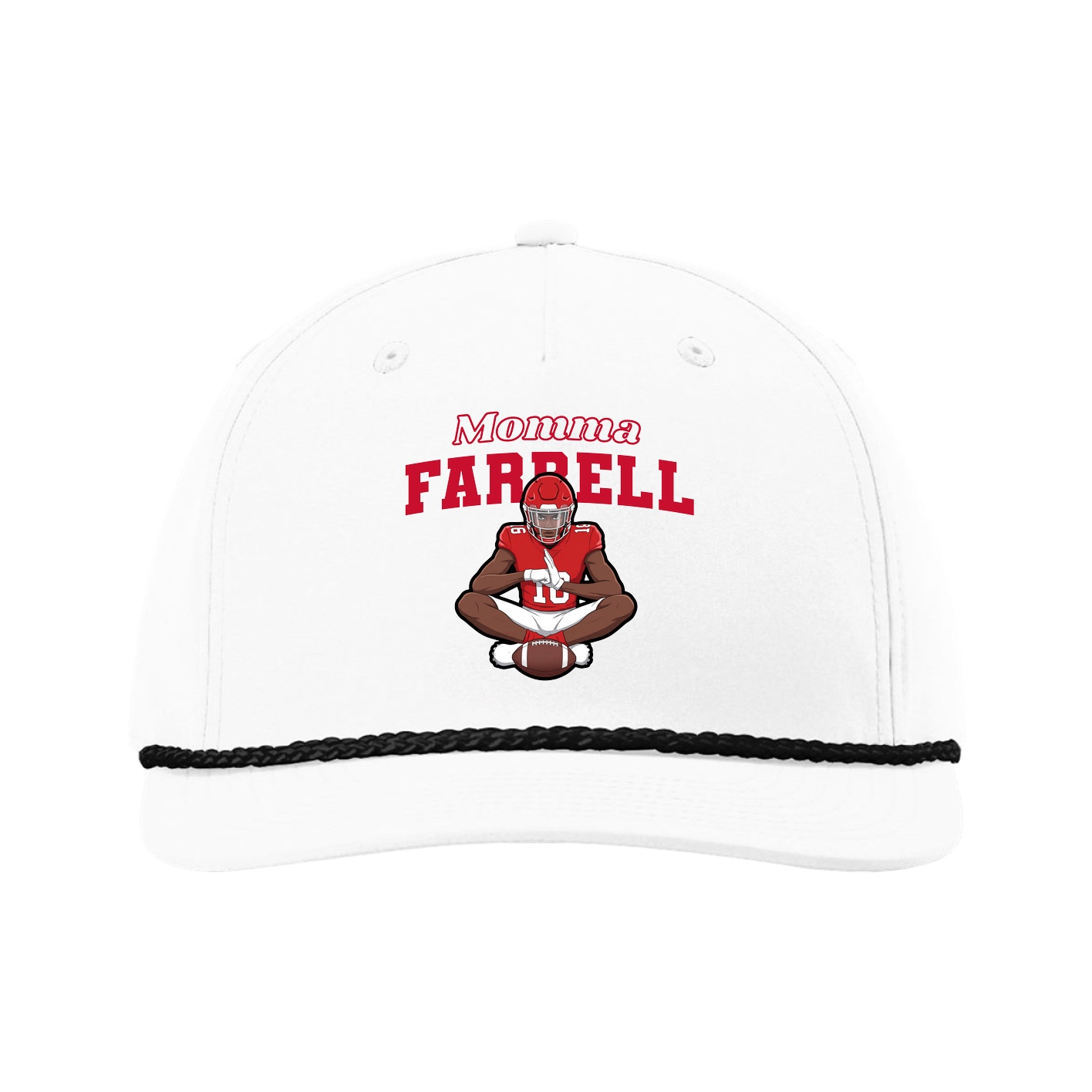 Five-Panel Classic Rope Cap — Mothers Day Block in White