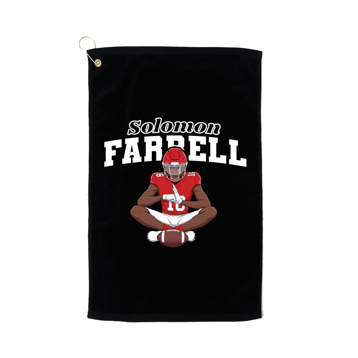 Golf Towel — Name Arch in Black