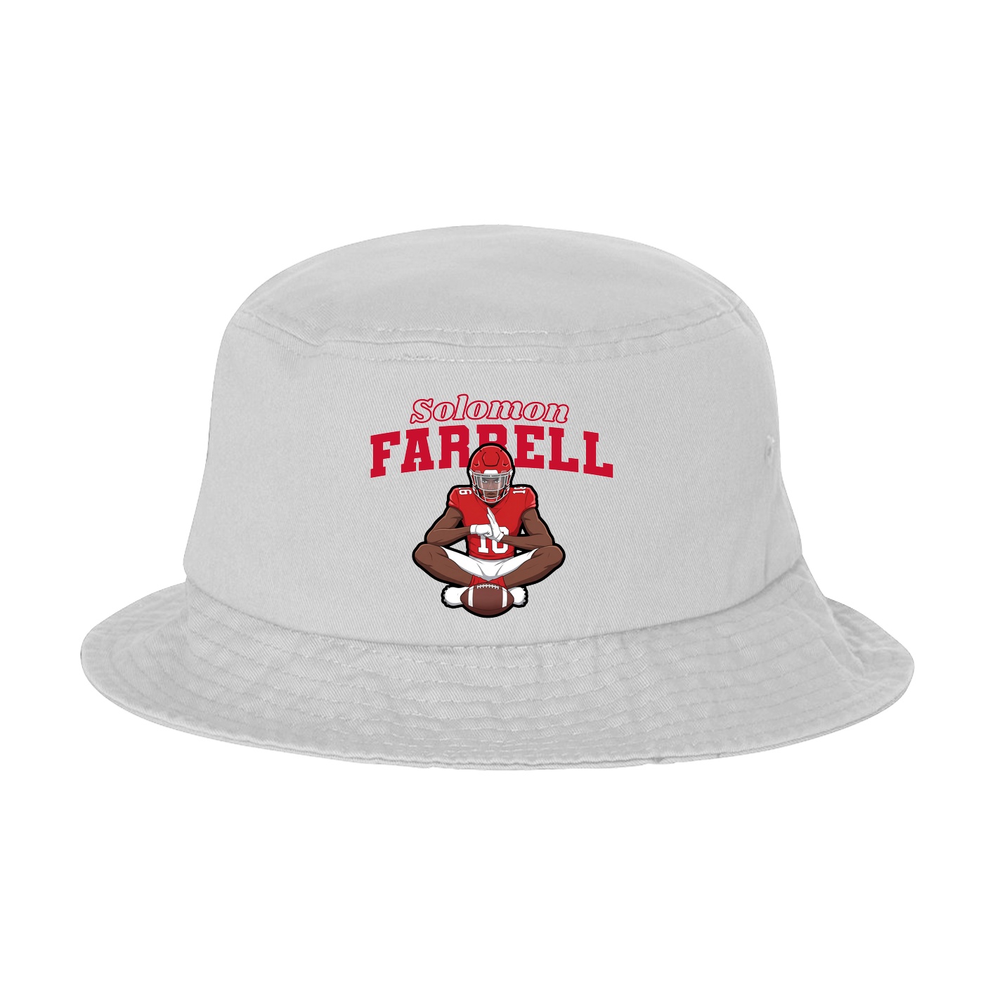 Bucket Cap — Name Arch in White