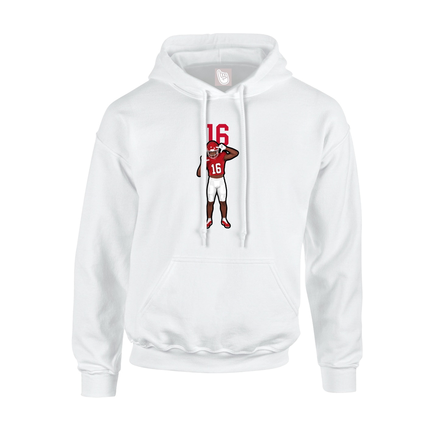 Hoodie — Number Top in White