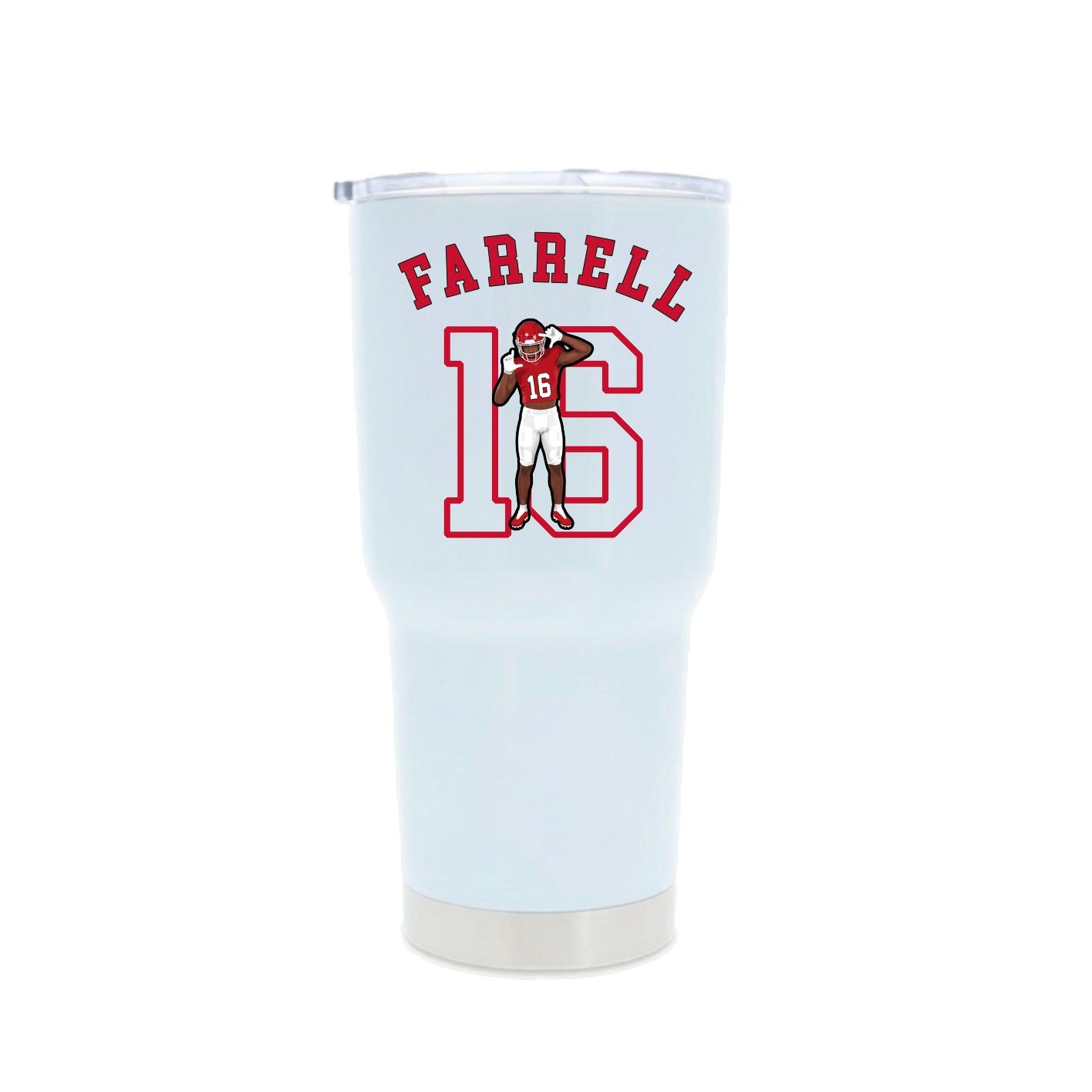 30oz Stainless Steel Tumbler — Shirsey Arch in White