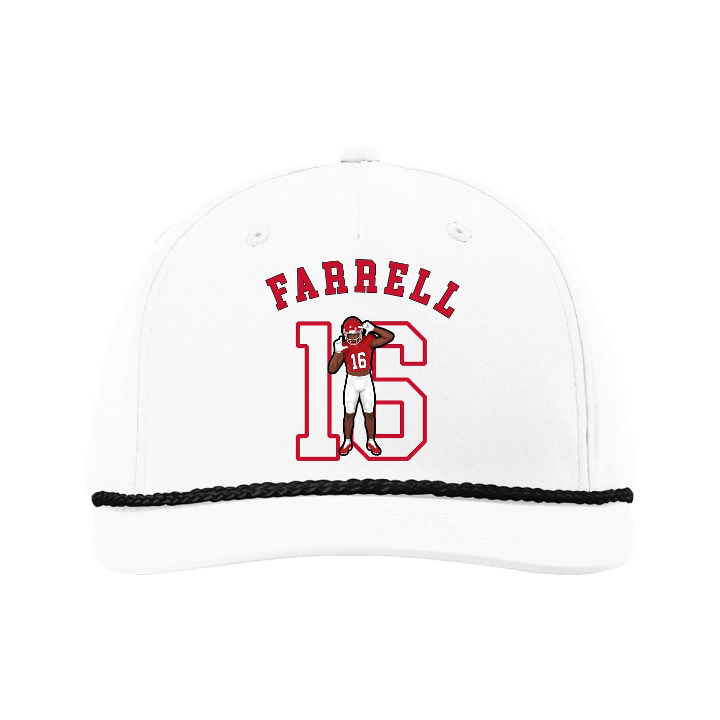 Five-Panel Classic Rope Cap — Shirsey Arch in White
