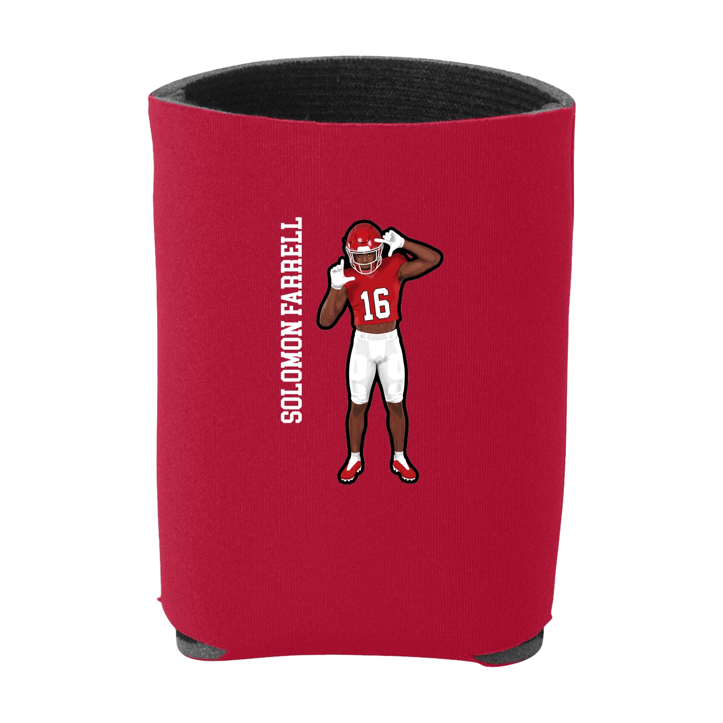 Can Holder — Name Vertical in Red