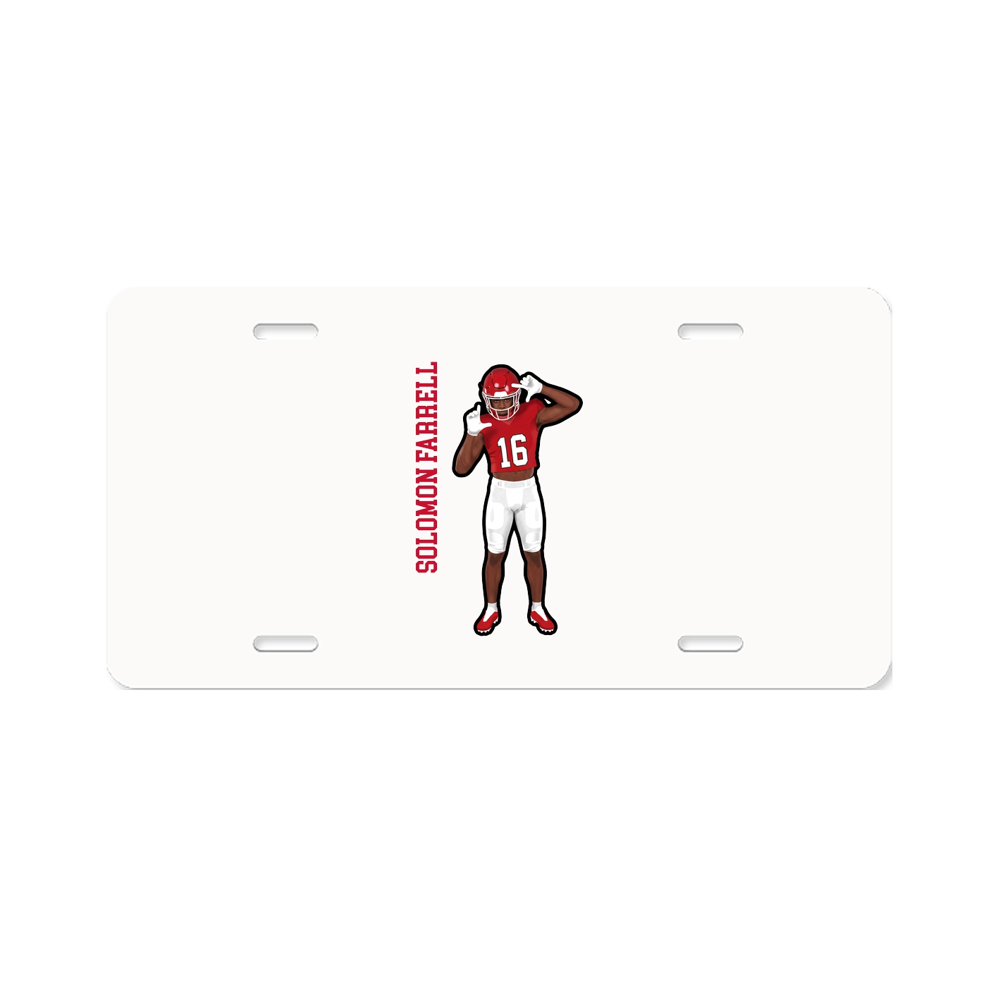 License Plate — Name Vertical in Classic