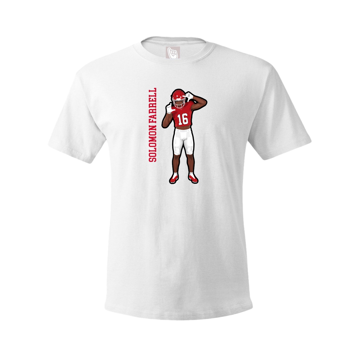 Youth Tee — Name Vertical in White