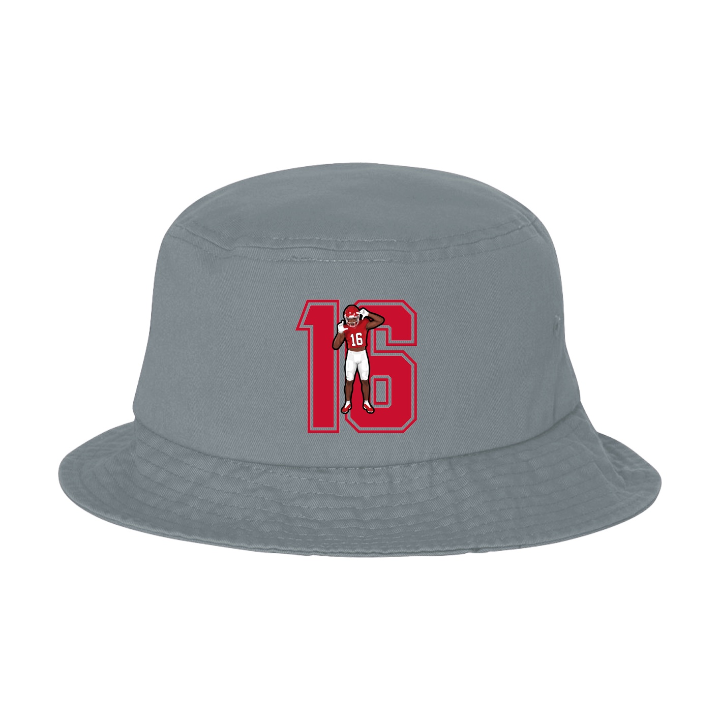 Bucket Cap — Number in Grey